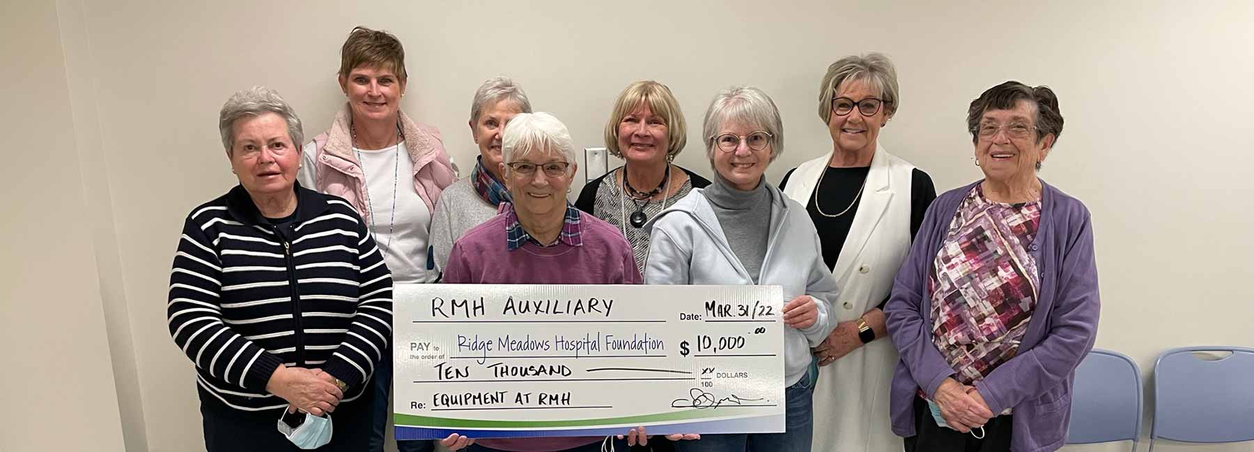 Ridge Meadows Hospital Auxiliary Donates $10,000