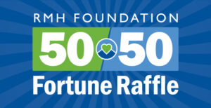 RMHF 50 50 Fortune Raffle logo Blue